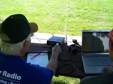 Frank makes the first contact for WS1SM