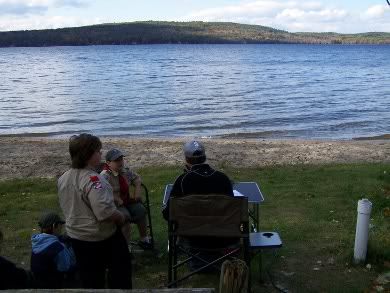On the lake shore