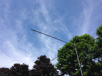 plane flies by