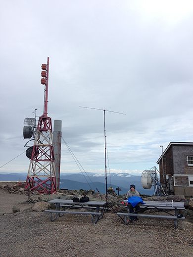 Tim KB1HNZ on Mt. Washington