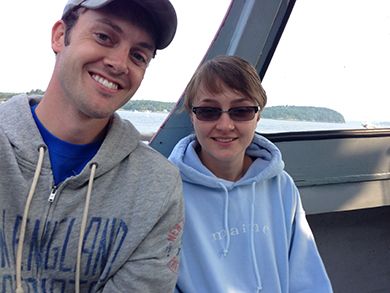 kb1hnz and yo9gjy on the boat