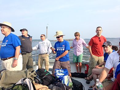 on the boat