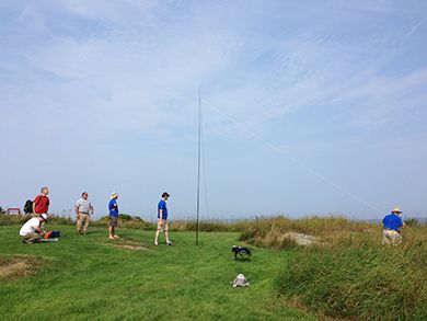 setting up the SOTA pole