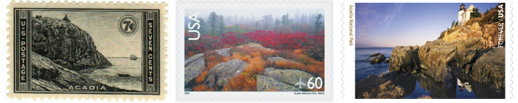 Acadia stamps