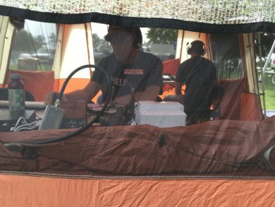 from outside the tent
