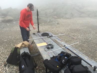 Thom works on the antenna