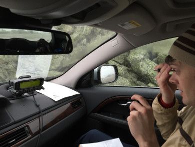 back in the car