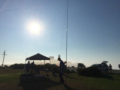 setting up with nubble in the distance