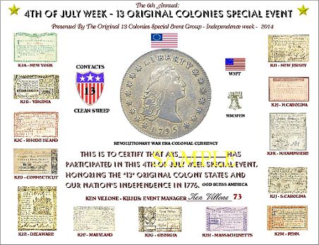 13 Colonies Special Event
