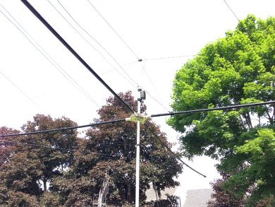 The Spiderbeam being raised