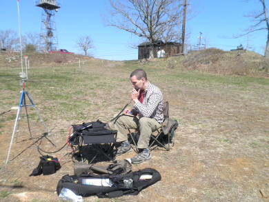 Ryan takes a turn at the VHF station