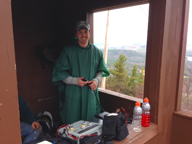 Tim in the chairlift station