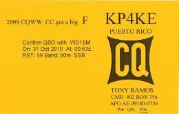 KP4KE QSL card