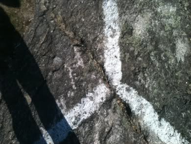 Marking near the summit