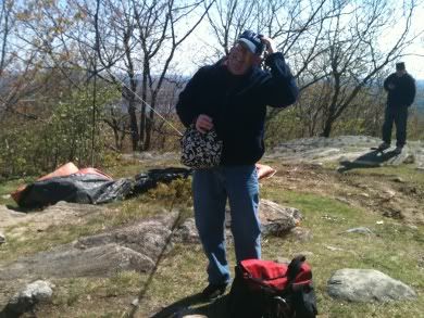 Dave poses with his man purse
