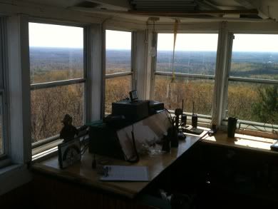 Inside the fire tower
