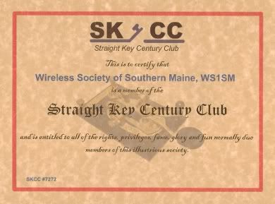 SKCC Certificate