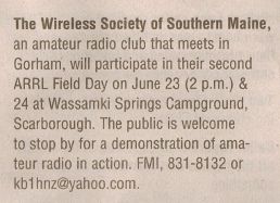 Gorham Times Article