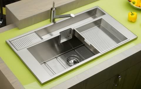 Kitchen Sinks And Bronze Faucets