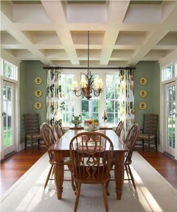woodencoffered ceiling