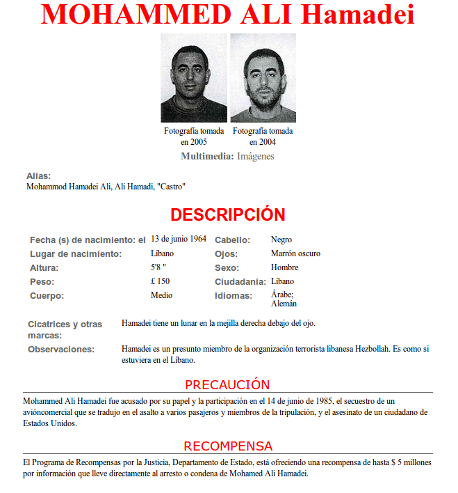 Terroristas y Fugitivos mas Buscados Por El FBI Terroristas y Fugitivos mas Buscados Por El FBI