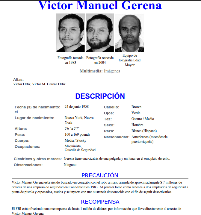 Terroristas y Fugitivos mas Buscados Por El FBI Terroristas y Fugitivos mas Buscados Por El FBI
