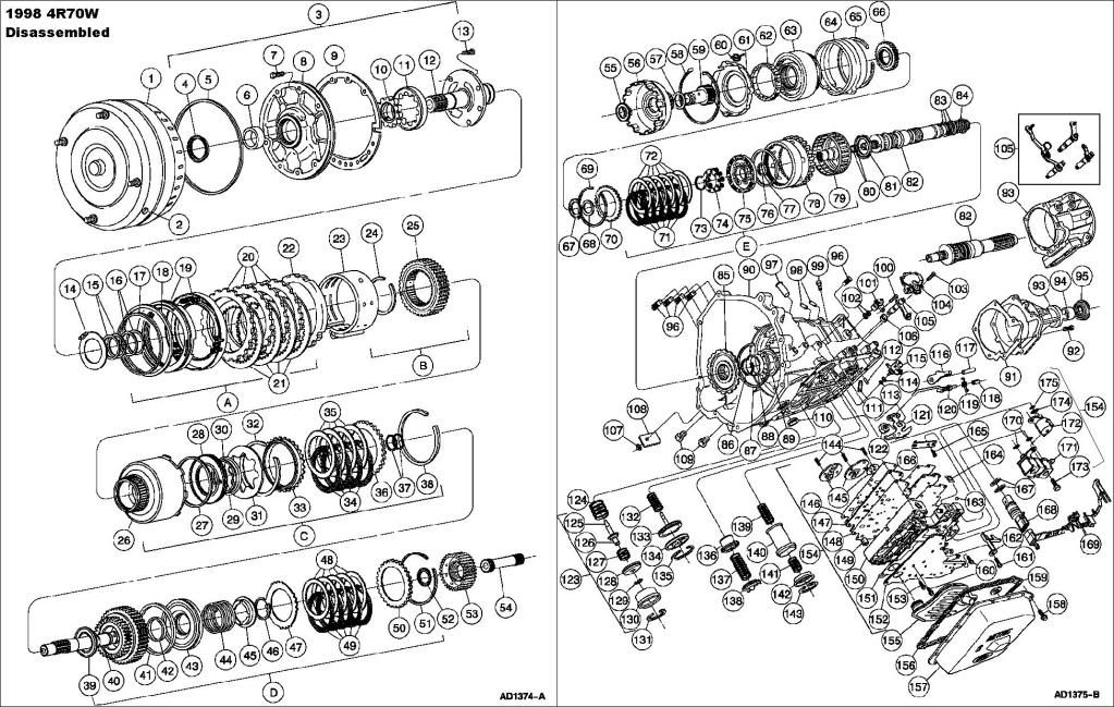 4r70w manual valve body