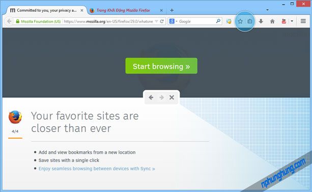 Hướng dẫn người dùng khi mới nâng cấp lên Firefox 29