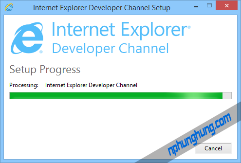 Cài đặt Internet Explorer phiên bản đặc biệt Internet Explorer Developer Channel