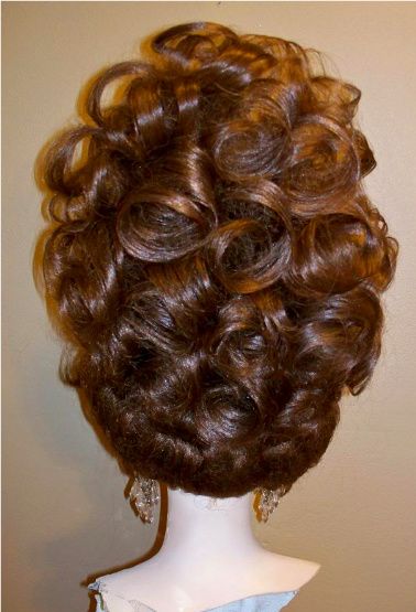 Drag Queen Wig Tall Brown Updo French Twist Curls Ebay