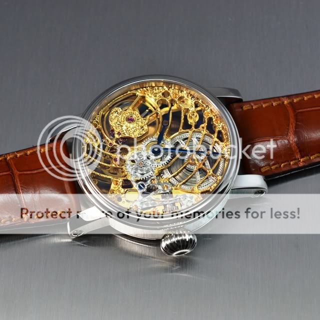 Tourby Art Deco Skeleton   genuine ETA Unitas 6498  1  