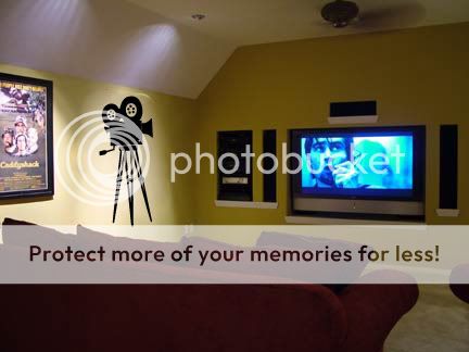 Home Theater Set Film Popcorn Tickets Camera Movie Wall Art Decal