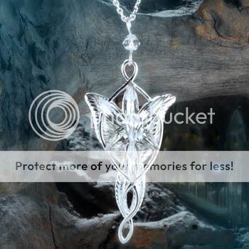 Lord of The Rings Aragon Arwens Eavenstar Pendant Chain Necklace Love 