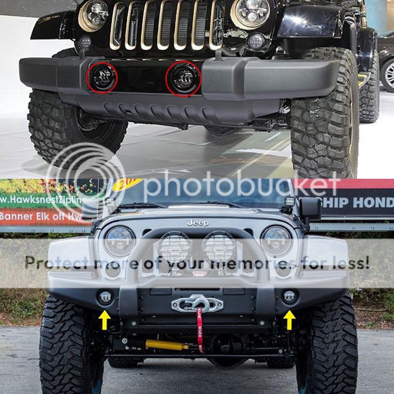 Details About For Jeep Wrangler Jk Tj Dodge 4 Inch Led Round Fog Lights Pair Lamp Clear Lens