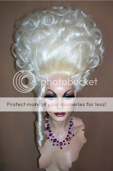 Drag Queen Wig Tall Updo White Blond French Twist Curls | eBay